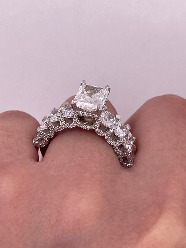 טבעת אירוסין קים 7 קראט מעבדה cvd