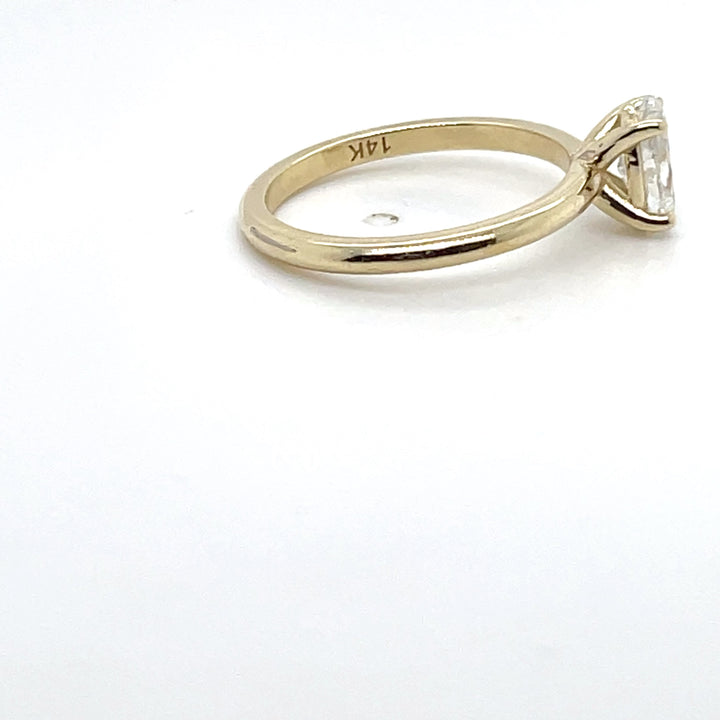 טבעת אירוסין סוליטר 1 קראט טבעי