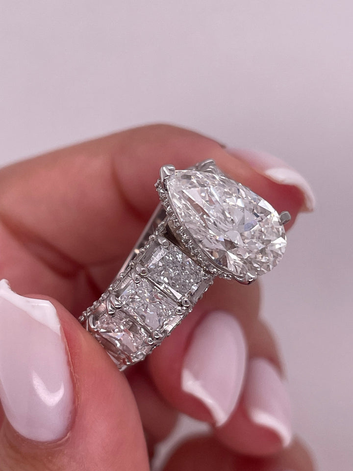 טבעת אירוסין דגם ליה 8 קראט טבעי