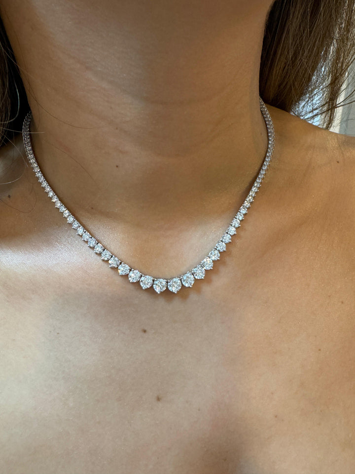 שרשרת קולייר יהלומים ״דגרדה״ 17 קראט מעבדה