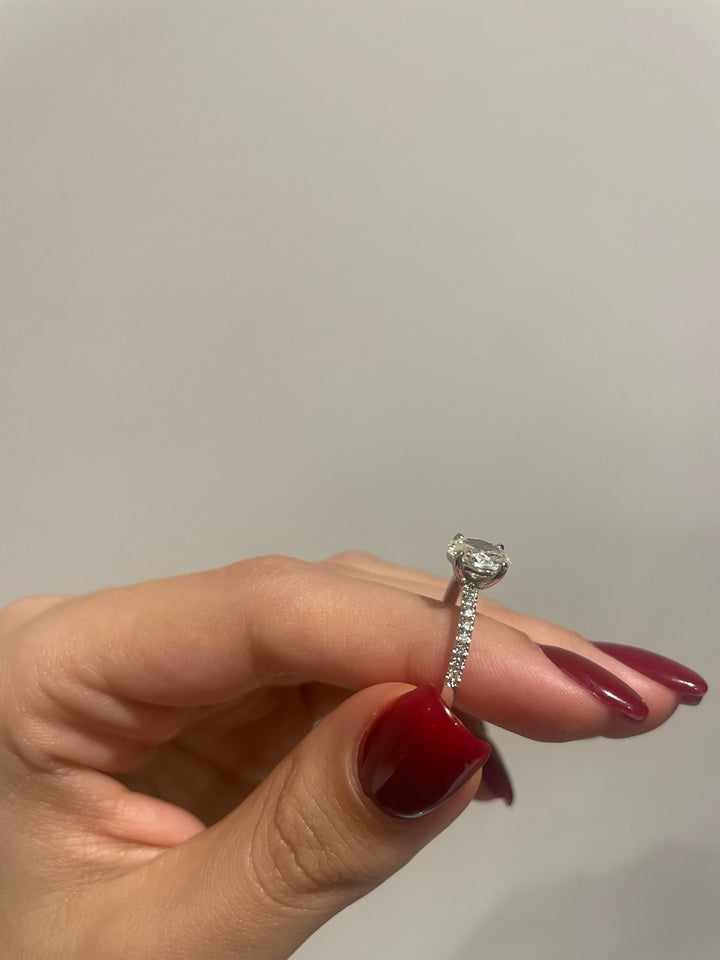 טבעת אירוסין קלאסית 0.55 קראט טבעי