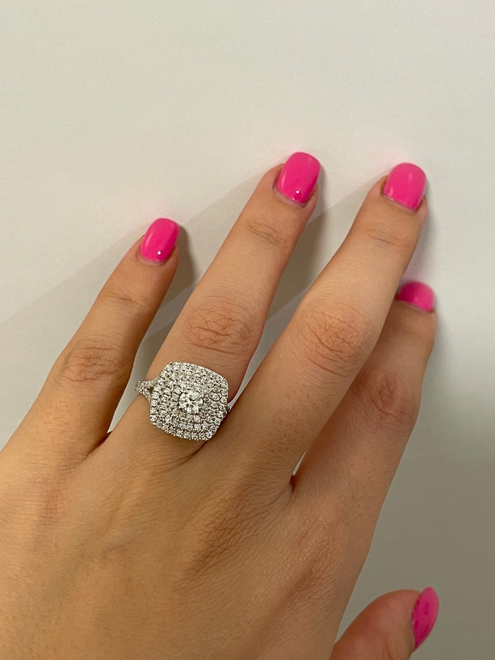 טבעת יהלומים דגם אמור 1 קראט מעבדה