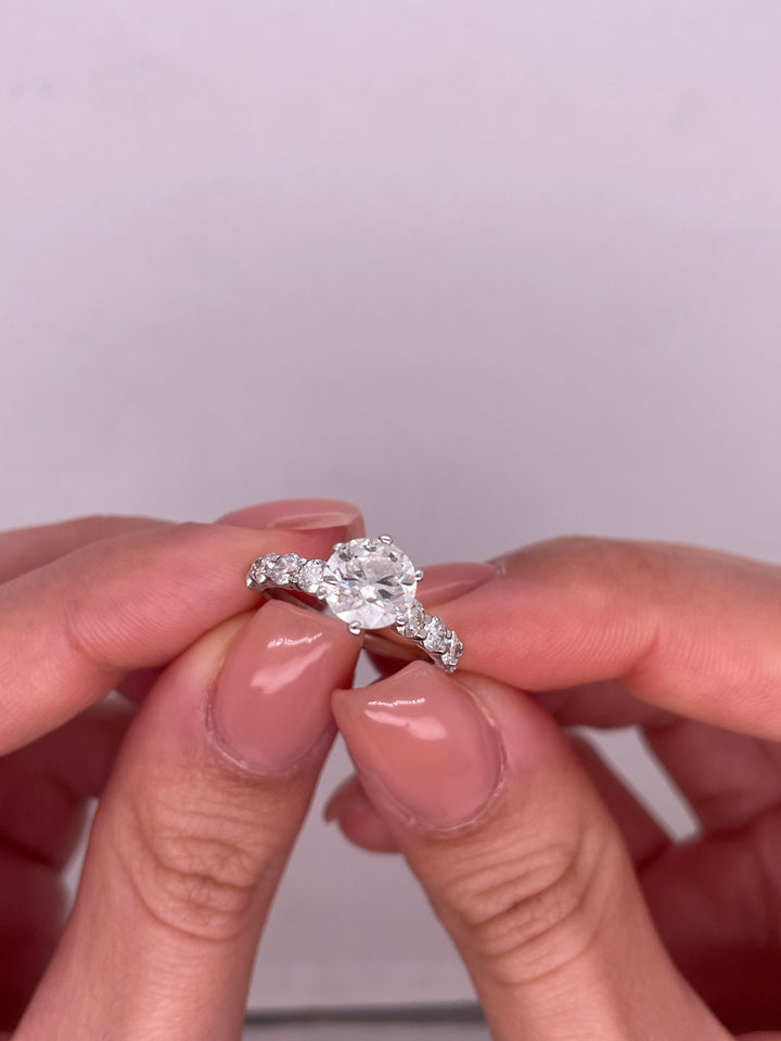 טבעת אירוסין דגם סבן 1.60 קראט טבעי