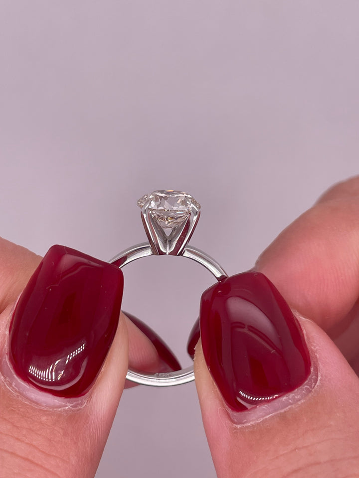 טבעת אירוסין סוליטר 1 קראט טבעי