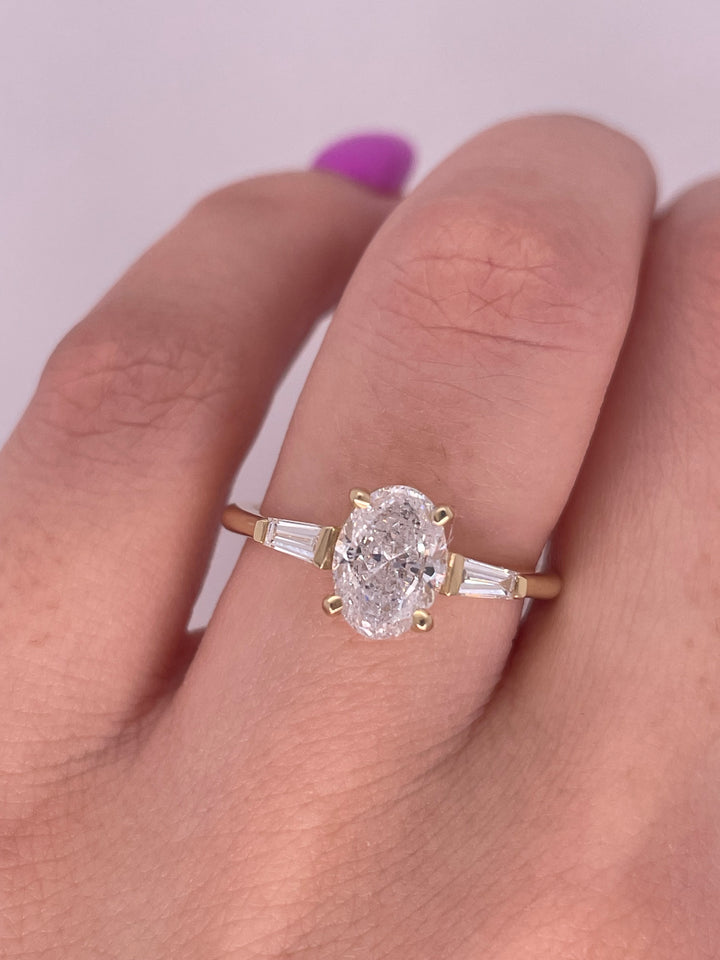 טבעת אירוסין מיה 2 קראט מעבדה cvd