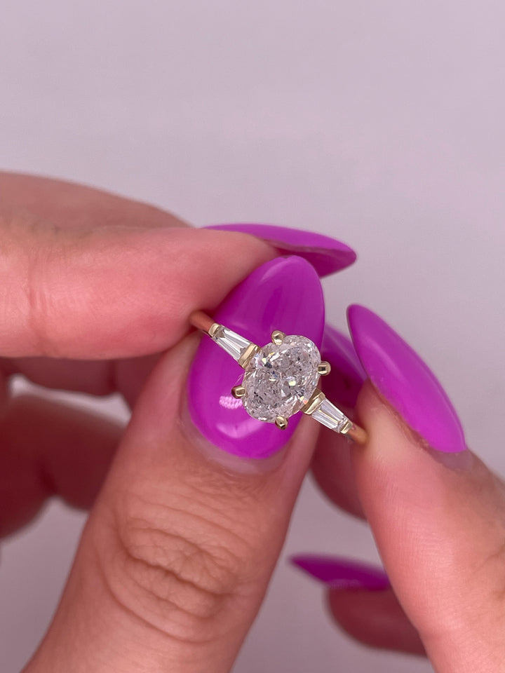 טבעת אירוסין מיה 2 קראט מעבדה cvd