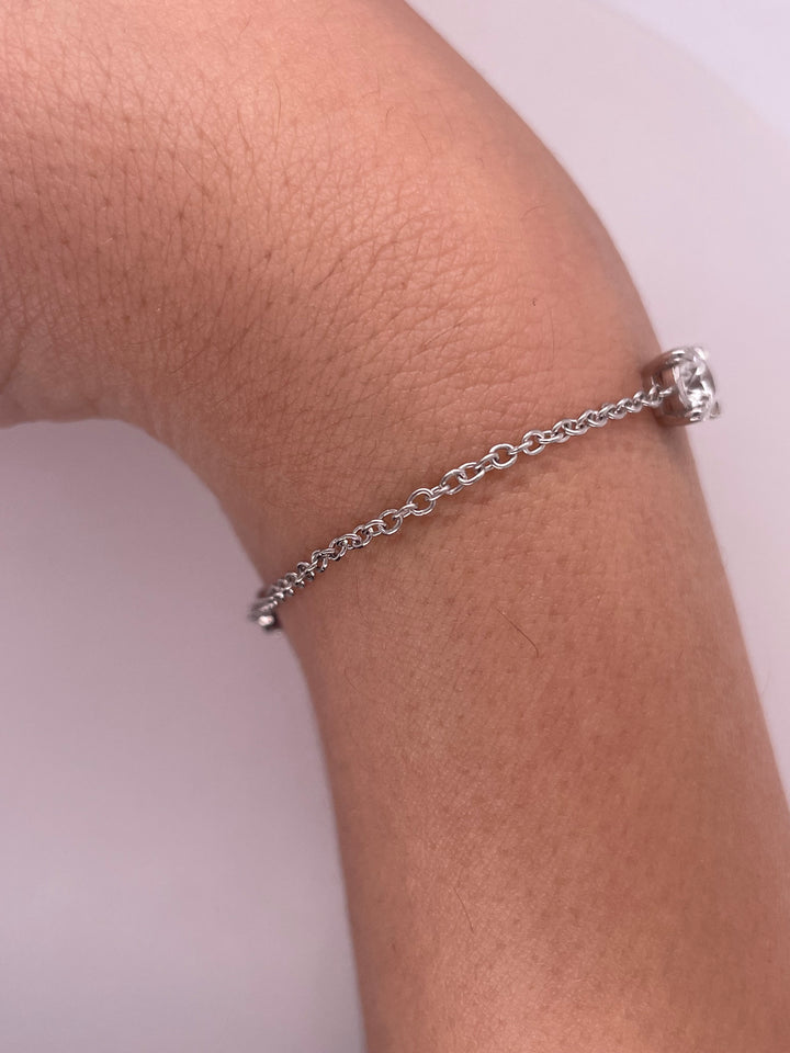 צמיד יהלום בודד 0.50 קראט יהלום טבעי