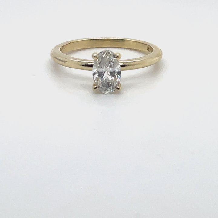 טבעת אירוסין סוליטר 1 קראט טבעי