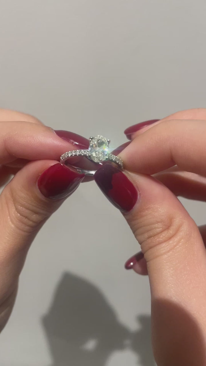 טבעת אירוסין קלאסית 0.55 קראט טבעי