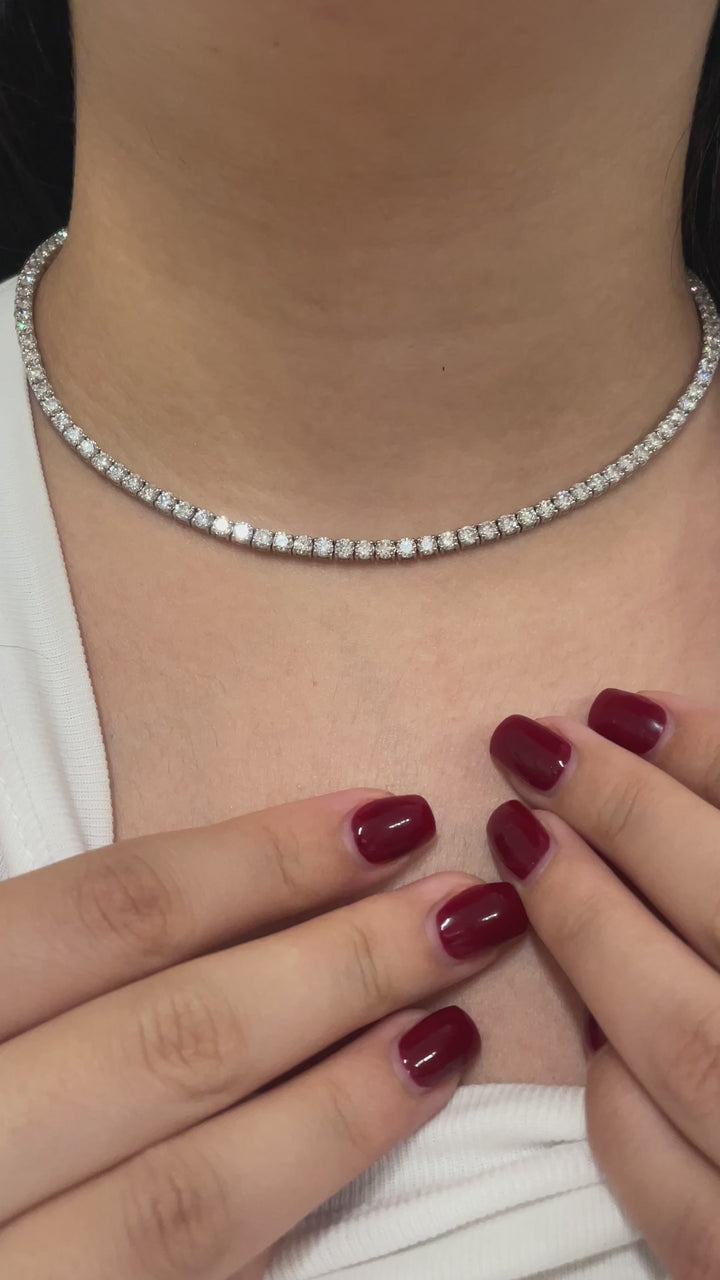 שרשרת יהלומים טניס קולייר 13.50 קראט מעבדה