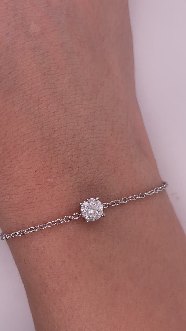 צמיד יהלום עגול מרחף 0.50 קראט מעבדה