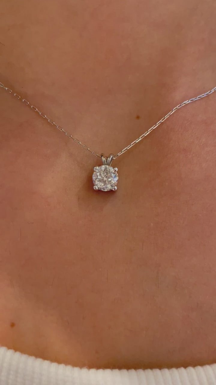 שרשרת יהלום סוליטר 1.25 קראט מעבדה