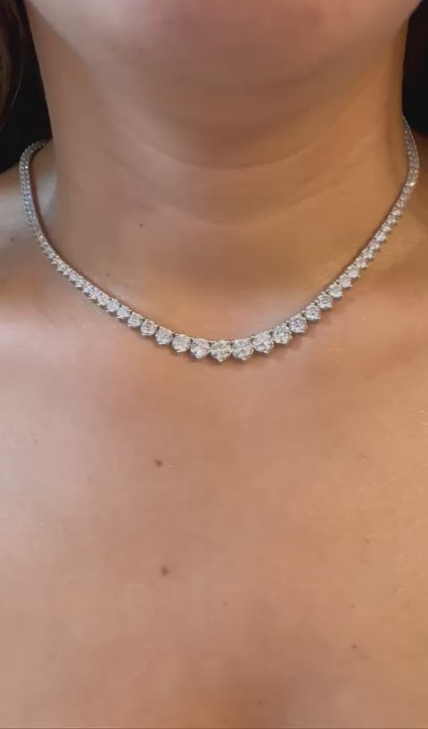 שרשרת קולייר יהלומים ״דגרדה״ 17 קראט מעבדה