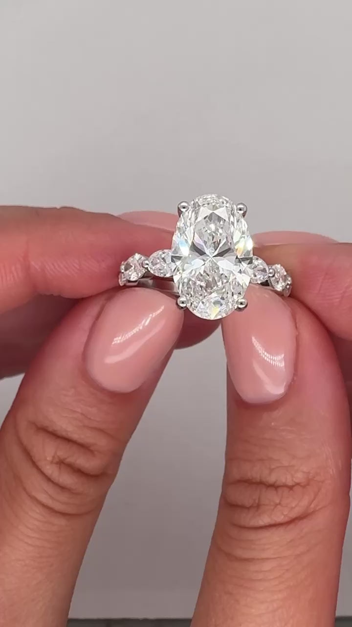 טבעת אירוסין ״קים״ 6.20 קראט מעבדה cvd