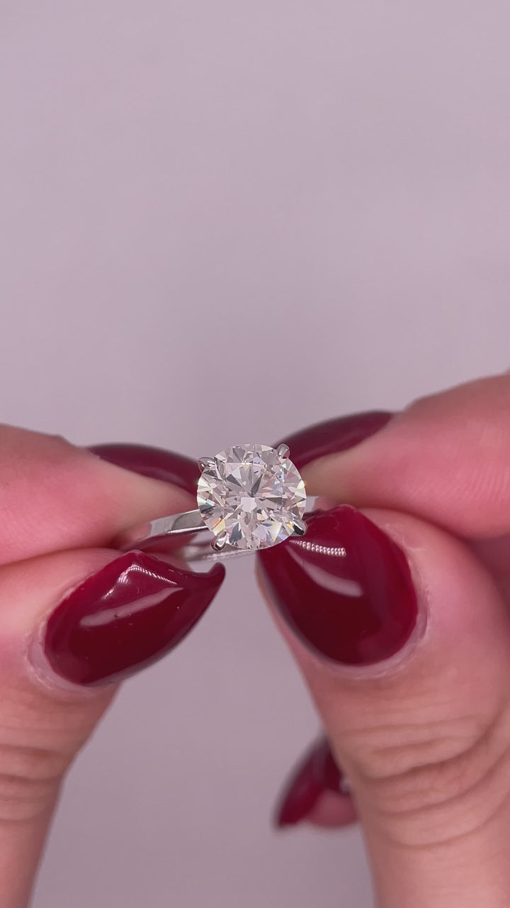 טבעת אירוסין סוליטר יהלום 1.50 קראט מעבדה cvd