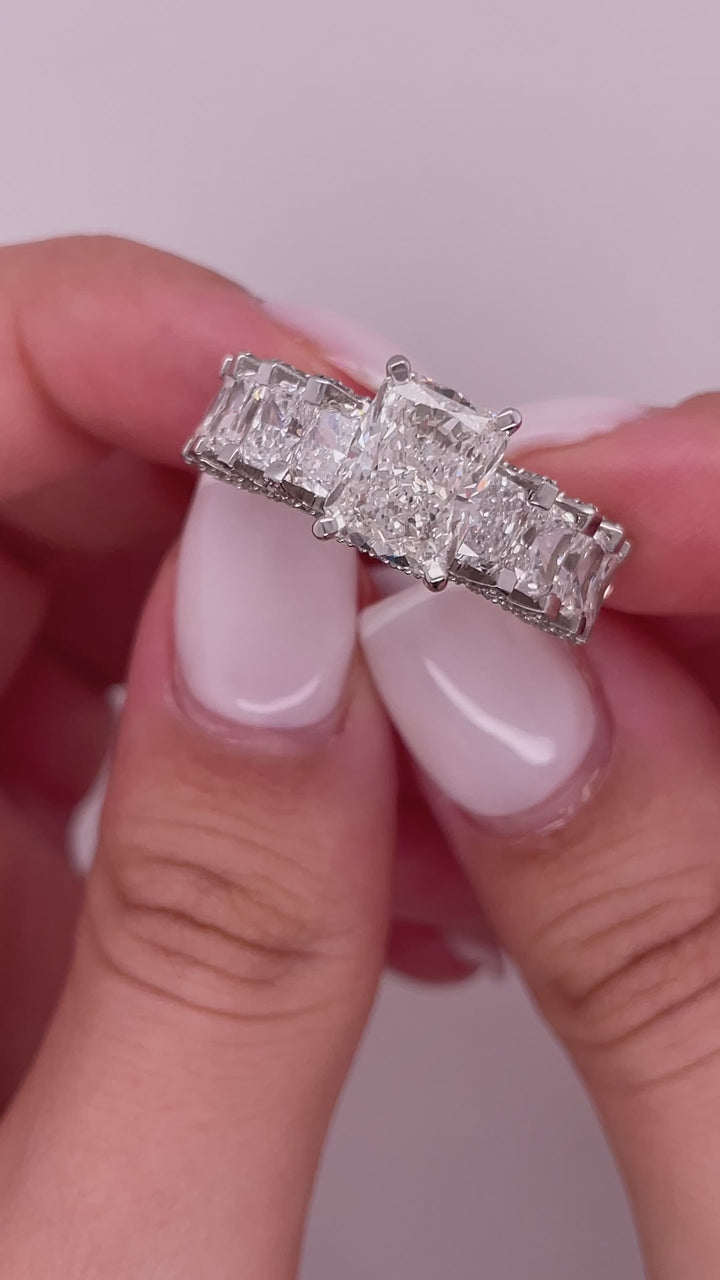 טבעת אירוסין קים 7 קראט מעבדה cvd