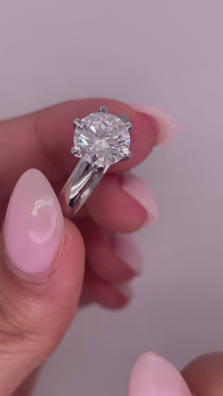 טבעת אירוסין סוליטר 6 שיניים 1.50 קראט טבעי